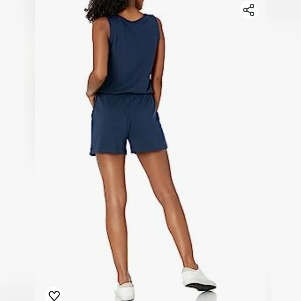 V-neck‎ sleeveless shorts romper size xl navy